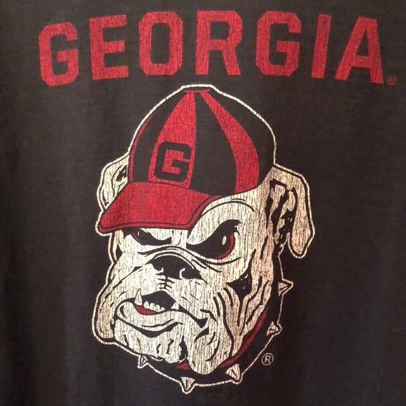Georgia Bulldogs Light Black/Dark Gray LS T-Shirt Boys Youth Large L 16-18 - Picture 11 of 13